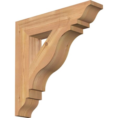 Ekena Millwork Funston Traditional Smooth Bracket, Western Red Cedar, 3 1/2"W x 18"D x 18"H BKT04X18X18FST01SWR